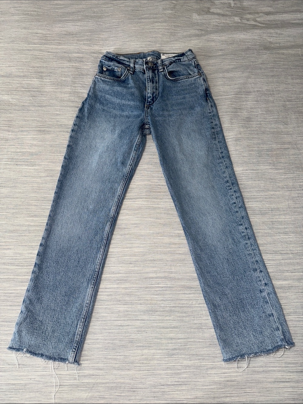 rag & bone Women's Wren High Rise Slim Straight Leg Jeans - Medium Blue Wash 25